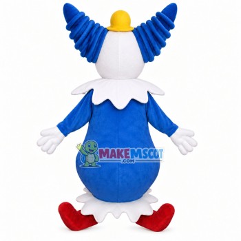 Smiley Clown With Terry Horns Cartoon Mascot Costume Smiley Clown With Terry Horns Cartoon Mascot Costume