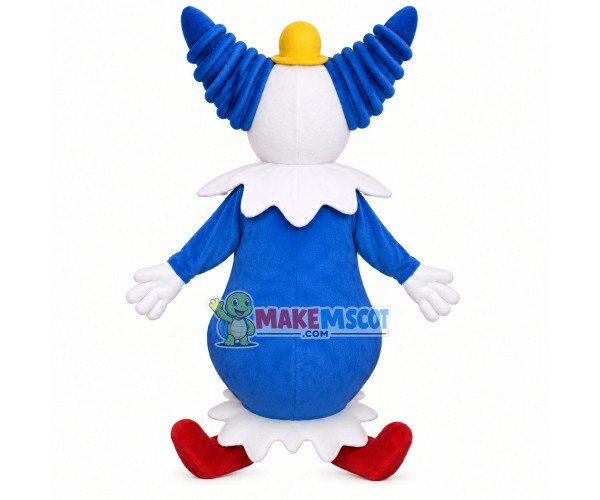 Smiley Clown With Terry Horns Cartoon Mascot Costume Smiley Clown With Terry Horns Cartoon Mascot Costume