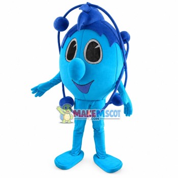 Flat Blue Planetary Model Mascot Costume Flat Blue Planetary Model Mascot Costume