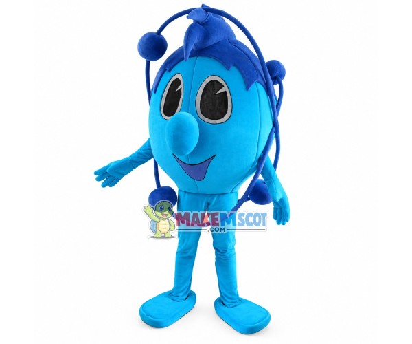 Flat Blue Planetary Model Mascot Costume Flat Blue Planetary Model Mascot Costume