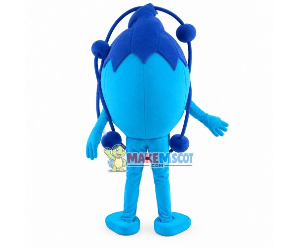 Flat Blue Planetary Model Mascot Costume Flat Blue Planetary Model Mascot Costume