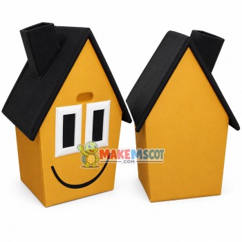 Firm Cartoon Smiley Dirt House Mascot Costume Firm Cartoon Smiley Dirt House Mascot Costume