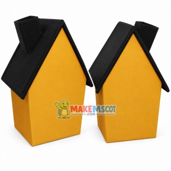 Firm Cartoon Smiley Dirt House Mascot Costume Firm Cartoon Smiley Dirt House Mascot Costume