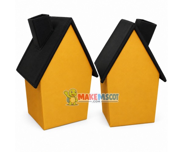 Firm Cartoon Smiley Dirt House Mascot Costume Firm Cartoon Smiley Dirt House Mascot Costume