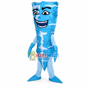 Blue Cone Conch With Slender Shell Mascot Costume Blue Cone Conch With Slender Shell Mascot Costume