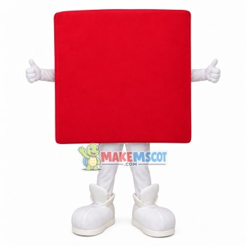 Conspicuous Red Direction Sign Mascot Costume Conspicuous Red Direction Sign Mascot Costume