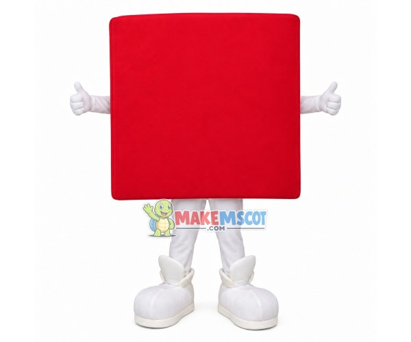 Conspicuous Red Direction Sign Mascot Costume Conspicuous Red Direction Sign Mascot Costume