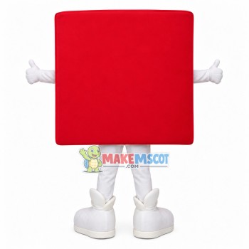 Conspicuous Red Direction Sign Mascot Costume Conspicuous Red Direction Sign Mascot Costume