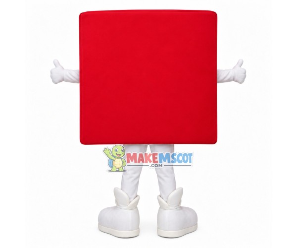 Conspicuous Red Direction Sign Mascot Costume