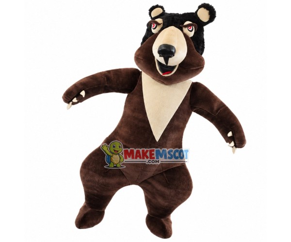 Jumping Brown Bear of High School Mascot Costume