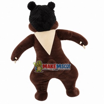 Jumping Brown Bear of High School Mascot Costume Jumping Brown Bear of High School Mascot Costume