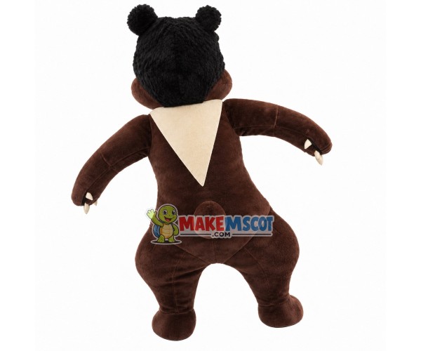 Jumping Brown Bear of High School Mascot Costume Jumping Brown Bear of High School Mascot Costume