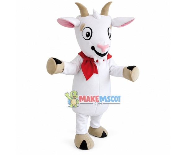 Marked Goat of The Farm Mascot Costume Marked Goat of The Farm Mascot Costume