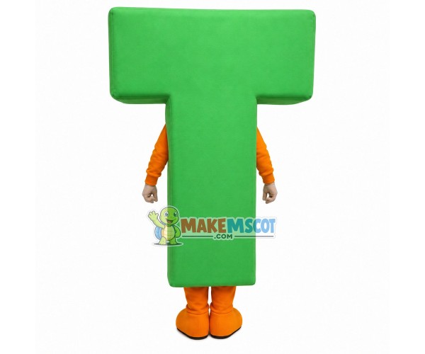 T-shaped Green Smiley Doll Mascot Costume T-shaped Green Smiley Doll Mascot Costume