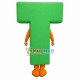 T-shaped Green Smiley Doll Mascot Costume T-shaped Green Smiley Doll Mascot Costume