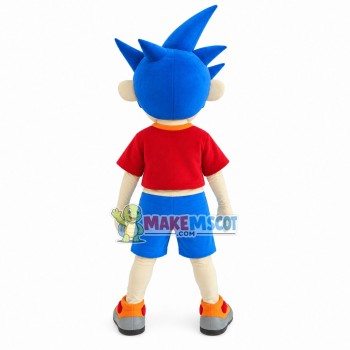 Provocative Blue-haired Boy Mascot Costume Provocative Blue-haired Boy Mascot Costume