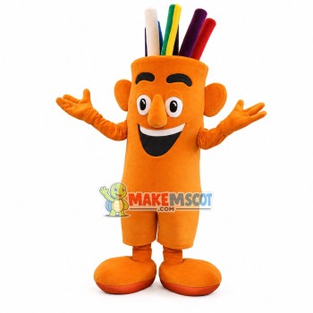 Orange Cable Connector Plug Mascot Costume