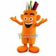 Orange Cable Connector Plug Mascot Costume Orange Cable Connector Plug Mascot Costume