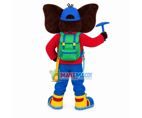 Challenging Climber Elephant Mascot Costume Challenging Climber Elephant Mascot Costume