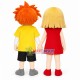 Loving Playmate Holding Hands Mascot Costume Loving Playmate Holding Hands Mascot Costume
