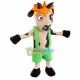 Frightened Brown Birthmark Goat Mascot Costume Frightened Brown Birthmark Goat Mascot Costume