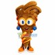 Entrusted Brown Torch Cartoon Mascot Costume Entrusted Brown Torch Cartoon Mascot Costume