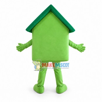 Green Meadow Eco-friendly House Mascot Costume Green Meadow Eco-friendly House Mascot Costume