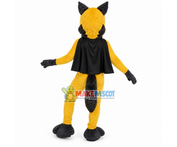 Quietly The Yellow Wild Wolf Mascot Costume Quietly The Yellow Wild Wolf Mascot Costume