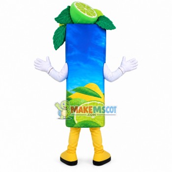 Boxed of Lime Juice Mascot Costume Boxed of Lime Juice Mascot Costume