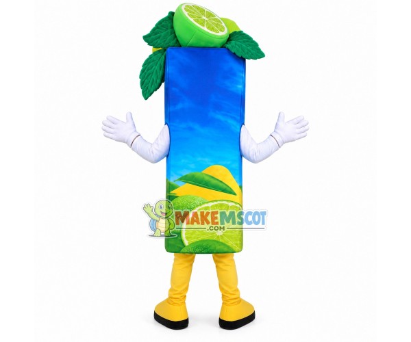 Boxed of Lime Juice Mascot Costume Boxed of Lime Juice Mascot Costume