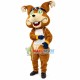 Diligent Chipmunk Carrying Bamboo Basket Mascot Costume Diligent Chipmunk Carrying Bamboo Basket Mascot Costume