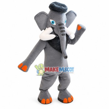 Free Grey African Elephant Mascot Costume