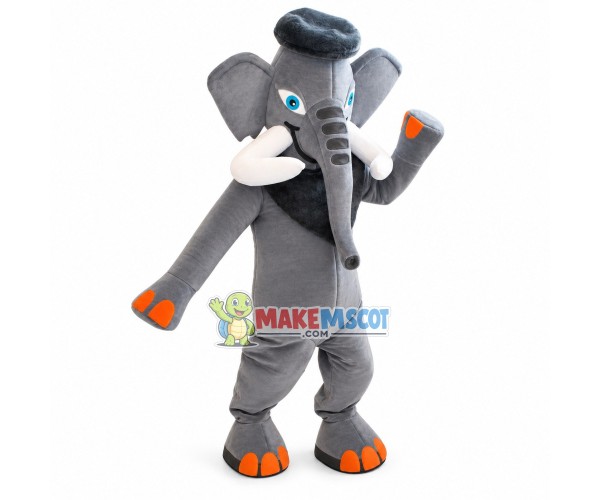 Free Grey African Elephant Mascot Costume