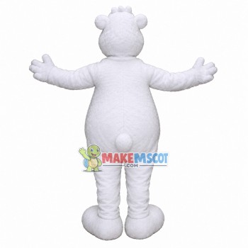 The Polar Bear In Welcome Pose Mascot Costume The Polar Bear In Welcome Pose Mascot Costume