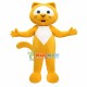 Little Yellow Cat Wearing Bib Mascot Costume