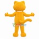 Little Yellow Cat Wearing Bib Mascot Costume