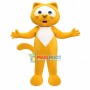 Little Yellow Cat Wearing Bib Mascot Costume