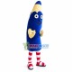 Blue Pencil of Insurance Global Group Mascot Costume Blue Pencil of Insurance Global Group Mascot Costume