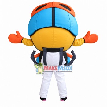 The Smiley Emoji With Sleds Mascot Costume The Smiley Emoji With Sleds Mascot Costume