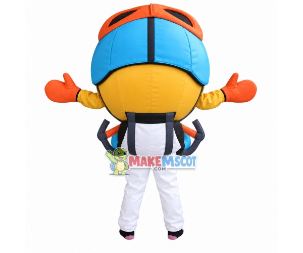 The Smiley Emoji With Sleds Mascot Costume The Smiley Emoji With Sleds Mascot Costume