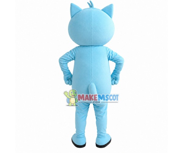 Magic Cat With Burgundy Bow Tie Mascot Costume Magic Cat With Burgundy Bow Tie Mascot Costume