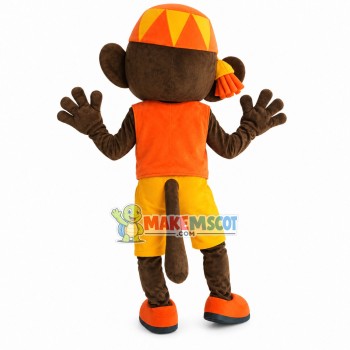 Circus Monkey Wearing Boat Cap Mascot Costume Circus Monkey Wearing Boat Cap Mascot Costume