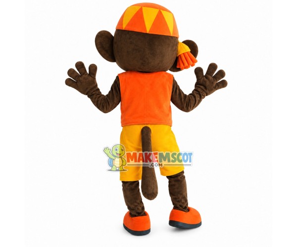 Circus Monkey Wearing Boat Cap Mascot Costume Circus Monkey Wearing Boat Cap Mascot Costume