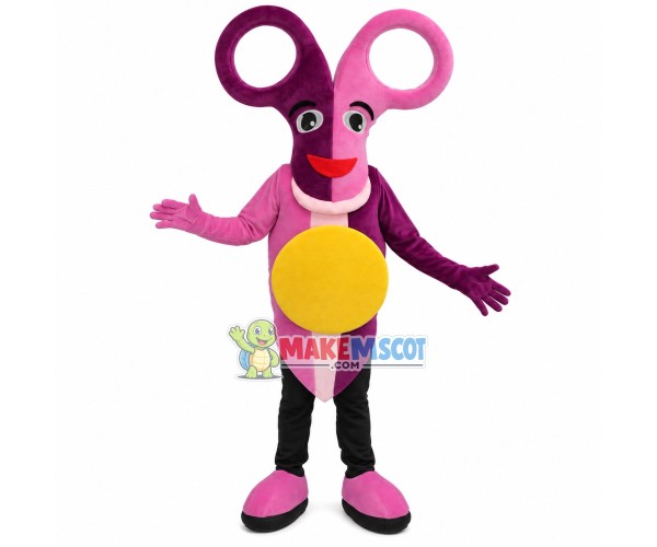 Two-color Scissor Mascot Costume For Manual Class Two-color Scissor Mascot Costume For Manual Class