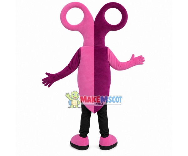 Two-color Scissor Mascot Costume For Manual Class Two-color Scissor Mascot Costume For Manual Class
