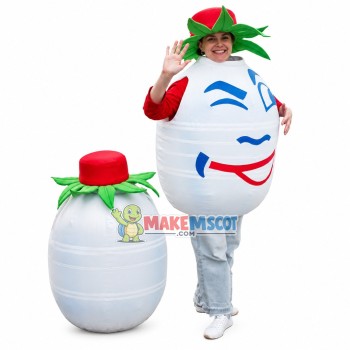 Strawberry-flavored Lactic Acid Bacteria Milk Mascot Costume Strawberry-flavored Lactic Acid Bacteria Milk Mascot Costume
