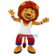 Sporty Lion Wearing Bracers Mascot Costume Sporty Lion Wearing Bracers Mascot Costume