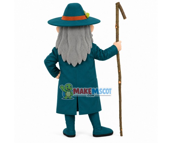Old Gentleman With Pipe In Mouth Mascot Costume Old Gentleman With Pipe In Mouth Mascot Costume