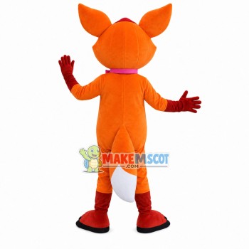 Orange Guide Kangaroo Mascot Costume Orange Guide Kangaroo Mascot Costume