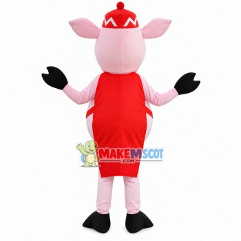 Waiter Pig of Czech Restaurant Mascot Costume